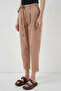 6660 Belted Linen Trousers - Biscuit - 4