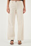 Cotton Standard Fit High Waist Wide Leg Pants Pants 668Yp5193 - 2