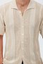 Polo Neck Buttoned Short Sleeve Men's Knitwear - 5
