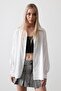 Shilsee Women's White Color Cotton Bol Cut Stripe Shirt