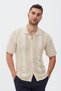 Polo Neck Buttoned Short Sleeve Men's Knitwear - 2