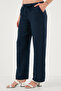 Relaxed Fit Regular Waist Wide Leg Double Pockets Linen Pants Pants 668Yp4991 - 5