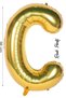 Foil Balloon Letter C Helium Balloon 36 cm Gold Color - Letter C Balloon - Letter Foil Balloon - 16 Inch