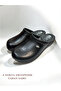 4 Point Orthopedic Black Medical, Hospital Kitchen Chef Cook and Nurse Sabo Slippers - 2