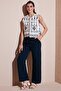 Relaxed Fit Regular Waist Wide Leg Double Pockets Linen Pants Pants 668Yp4991