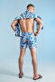 Floral hawaiian swim shorts - 5