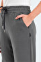 Versus Women's Wide Leg Dark Gray Sweatpants with Pockets - 5