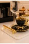 Marble 30X20 cm Decorative Promise Engagement Tray White-Nova Gold - 3
