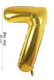 Foil Balloon 7 Number Helium Balloon 36 cm Gold Color - 7 Year Old Balloon - 7 Number Balloon - 16 Inch