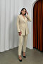Women's Double Set Stone Detailed Pipe Leg Blazer Jacket Pants Set - 2