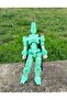 Elemental Oynar Eklemli yeşil Robot Figür  Dummy - 3