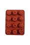 سيليكون متعدد نمط كعكة الكعك الشوكولاته شمعة قالب الثلج - 4