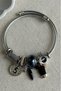 Steel Charm Bracelet 18 cm Black Dog Bracelet Karamaz Women's Steel Bracelet