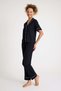 90% Cotton 10% Elestan Black Color Premium Quality Women's Short Sleeve Pajamas Set - 4