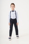 Boy/Shirt/Pants Set with Suspenders and Bow Tie - 2