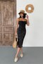 Women's Rope Strap Slit Detailed Floral Dress