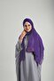 Purple Chiffon Bonnet Shawl - Practical, Snap-On, Two-Band 1452_22