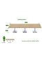 Ristoran 500PE-360 12 Seater Square Modular Pantry Table - Oak - 4