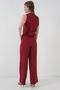 6709 Women's Vest and Pants Two-Piece Set - Burgundy - 6