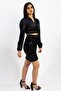 65 Cm Above Knee 164 Sequin Pencil Skirt Black