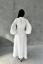 Murhpy Gold Buckle Belt Detailed Jacquard Dress - 5