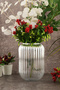 Decorative Line Glass Vase Chrome Shaded 20 cm •• Home Decoration Trend Vase Luxury Living Room Vase | |   Modern Vase Models Flower Vase Tabletop Vase Live Flower & Artificial Flower Balcony Decoration Mirror Front Decor - 7