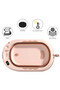 Foldable Bathtub w/ Thermometer & Baby Head Shampoo Wash Rinse Mug - Orange - 4