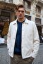 Men's Shirt Collar Leather Stone Jacket - 4