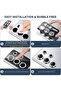 S23 Ultra Camera Lens Protector, 9H Tempered Glass, Titanium Military-Grade, Glitter Silver - 5