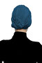 Crystal Fan Stone Embroidered Double Sided Lined Oil Ready Hijab Hijab Evening Dress Bonnet - 7