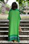 Green Color Amalfi Patterned Dress - 3
