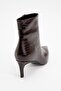 Noya Brown Print Pointed Toe Women's Thin Heeled Boots - 4