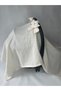 Muslin-Ecru Colored Stroller Cover, Breastfeeding Bib and Pompom Cover - 4