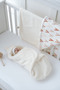 Plush Swaddle And Double Face Blanket - Fam Goals - Salmon And Brown Hearts - 3