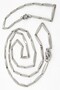 Cube Triangle Model Steel Men's Necklace and Bracelet Set Eck38S