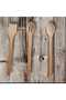 100% Local Handmade 27 cm Tall Beech Wood 3-Piece Service Set for Camping, Picnic, Home - 2