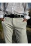 Black Leather Men's Belt Metal Buckle Classic Fabric Pants Belt 3.5cm - 4