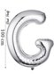Foil Balloon Letter g Helium Balloon 100 cm Silver Color - Letter g Balloon - Letter Foil Balloon - 40 Inch