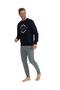 U.S. Polo Assn. 18818 Men's Navy Blue Long Sleeve Round Neck Two Thread Tracksuit Set