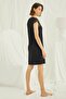 Women's Black Short Sleeve Nightgown 18427 - 4