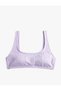 Bikini Top Textured U-Neck Thick Straps - 7