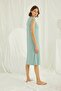 Women's Light Green Lace Collar Buttoned Nightdress 18463 - 4