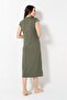 Monamise 18487 Women's Short Sleeve Embroidery Lace Nightgown-khaki - 3