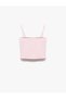 Color Contrast Bow Detail Slim Thin Strap Crop Top - 5