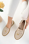 Loressa Model Beige Linen Women's Loafer Casual Shoes - 3
