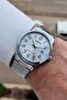 Silver Color Men's Wristwatch with Calendar - 4