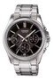 Men's Wristwatch with Black Dial Silver Color Case Diameter 43.5 mm