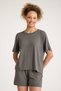 100% Cotton Smoked Military Color Premium Quality Shorts T-Shirt Women's Pajama Set - 8
