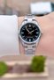 Silver Color Women's Wristwatch with Black Cord - 4