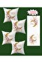 Ramadan Themed Watercolor Art Digital Print Gift Table Runner and Set of 4 Cushion Covers
